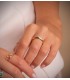 Bague en or jaune avec zircones, modèle Karina pour femme | Bijoux online