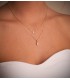 Gargantilla con corazón circonitas Annalisa oro amarillo 18K 42 cm - joyería mujer