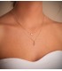 Gargantilla con corazón circonitas Annalisa oro amarillo 18K 42 cm - joyería mujer