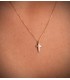 Gargantilla Cruz Diamante 0.015 Qt. Oro 18K