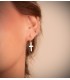 Créoles Croix Or Jaiune 18k