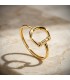 Anillo de oro amarillo 18 kilates con diseño de estribos | Anillos para mujer anchos.