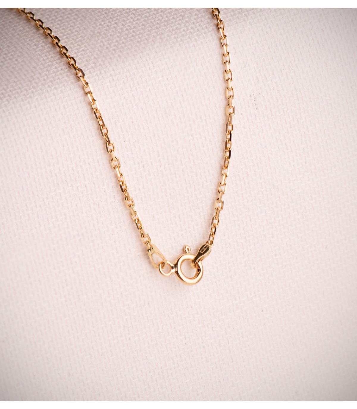 Cadenas de oro mujer - Modelo Cadena finita tipo Forzada 1.5 mm 18 Ktes 50cm