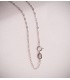Cadena Forzada Diamantada Oro Blanco 18K 1mm 40cm | collar mujer, cadenita fina