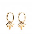 Créoles Pendentif Punk Or Jaune 18k