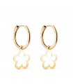 Créoles Fleur Or Jaune 18k