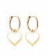 Aros con Colgante Cruz Oro Amarillo 18k pendientes mujer