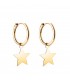 Créoles Étoile Or Jaune 18k
