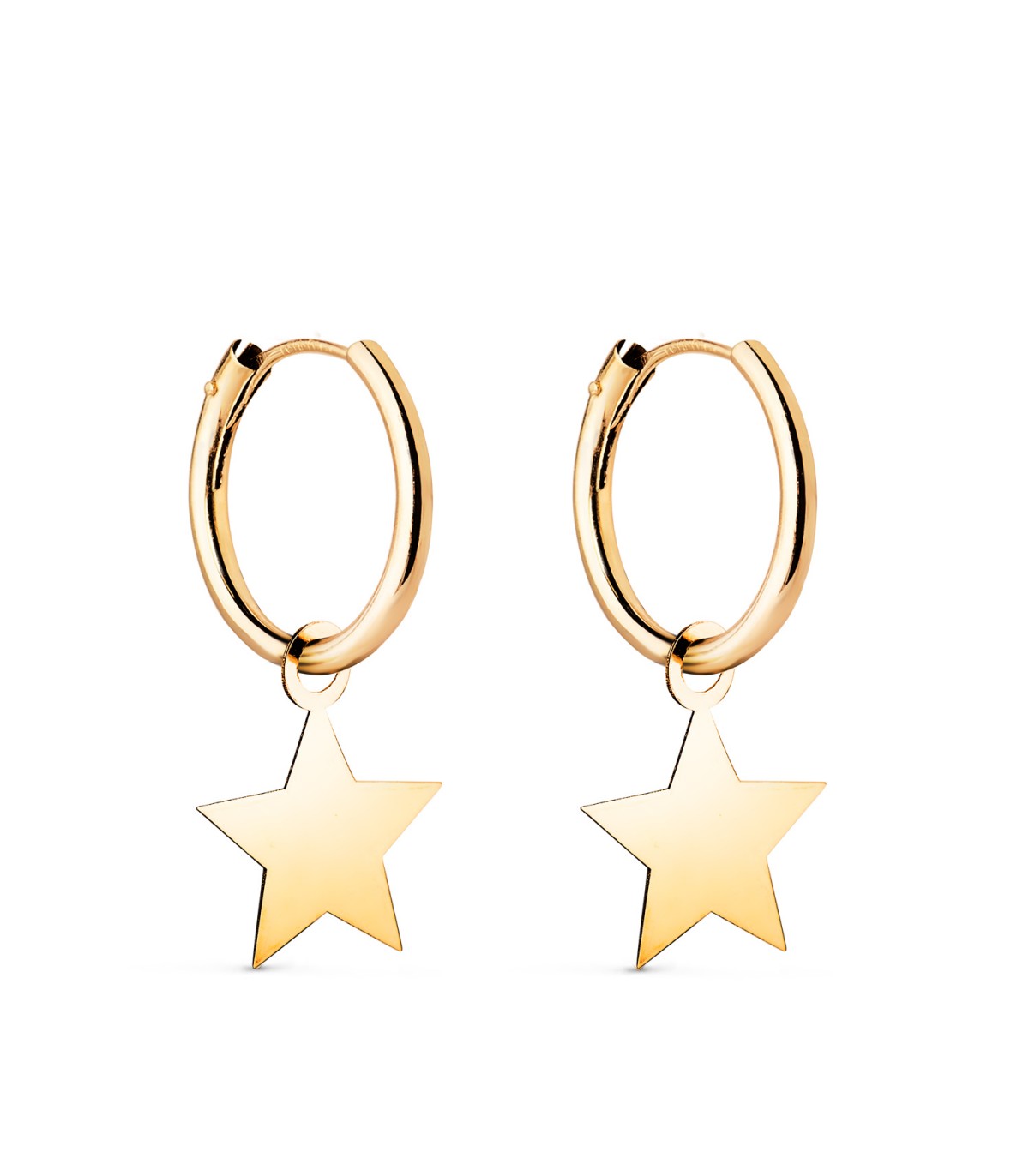 Créoles Étoile Or Jaune 18k
