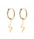 Orecchini a cerchio con pendenti Serpenti oro 18kt