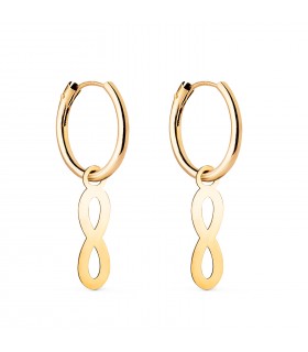 Aros Colgante Infinito Oro Amarillo 18k