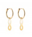 Aros Colgante Infinito Oro Amarillo 18k
