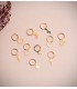 Aros Colgante Luna Oro Amarillo 18k