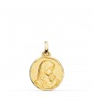 Medalla Virgen Dulce Madre Oro 18k 15mm