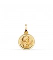 Medaglia Angelo e Colomba oro giallo 18Kt 12mm