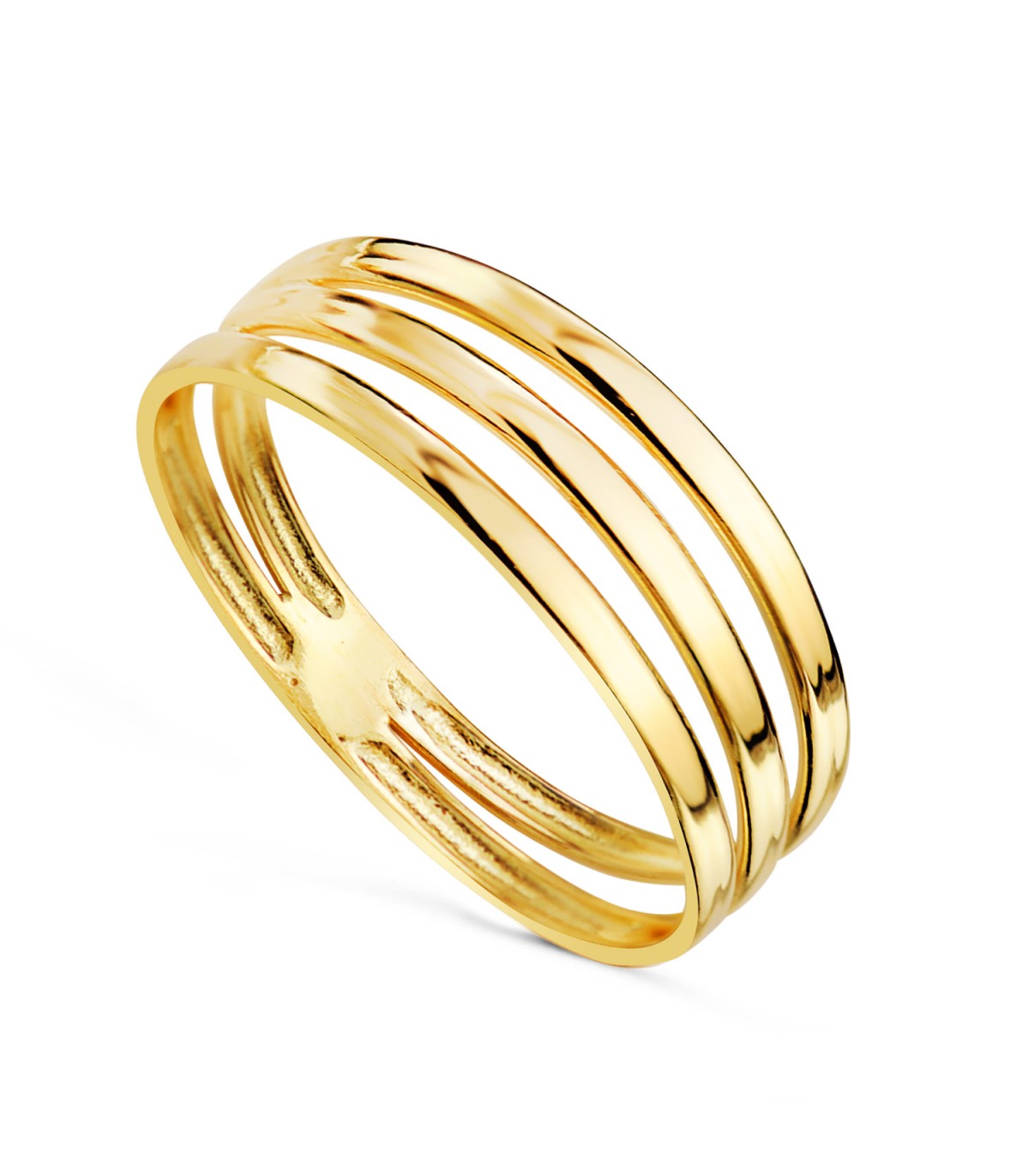 Anello da donna in oro giallo, modello a fascia Sally 18Kt.