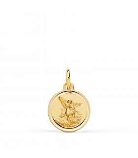 Medalla San Miguel 12 mm | Compra online medallas de oro de santos en Alda Joyeros.