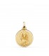 Inmaculada Concepción, Medalla religiosa de la Virgen en oro amarillo 18k, 16 mm, con grabado.