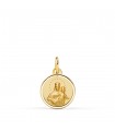 Médaille Marie Auxiliatrice 18K Biseauté 12 mm