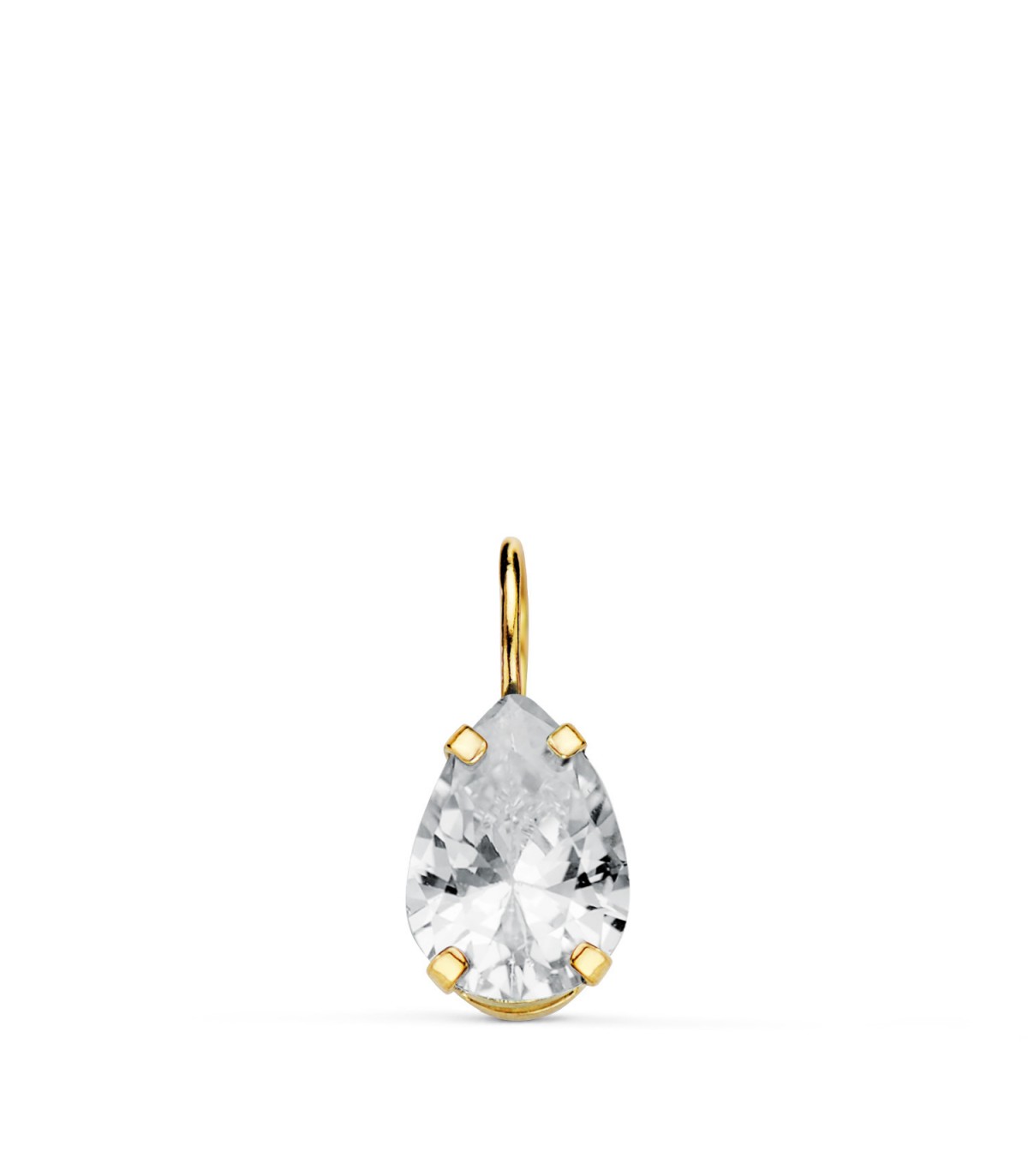Ciondolo punto luce con ossido di zirconio a goccia, 6,5 mm - Ciondoli da donna