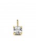 Colgante circonita Carré Oro amarillo 18K 6mm | Colgantes de mujer, piedras de colores