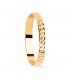 Fede in oro giallo 18 kt, Sorrento 2,5 mm, design piatto e diamantato