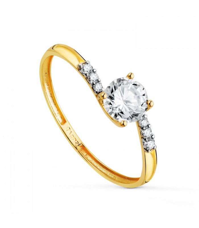 Bague de fiançailles en or, modèle solitaire Kimberly 18 carats | Bagues de fiançailles pour femme
