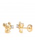 Pendientes Koala Oro 18K Circonita