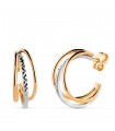 Boucles d'oreilles créoles Kenza 2 ors 750