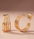 Orecchini a cerchio larghi e aperti, modello Taylor in oro 18 kt - Orecchini moderni da donna