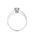 Solitario anello Grattia con diamante 0.150 ct. Anello di fidanzamento oro bianco 18 carati.