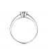 Anello solitario Amalfi oro bianco 18 carati. Anelli solitari diamanti 0.150 ct. Alda Joyeros.