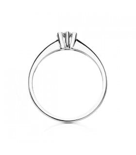Anillo de compromiso Amalfi 0.15 quilates oro blanco. Sortija pedida oro 18 kilates.