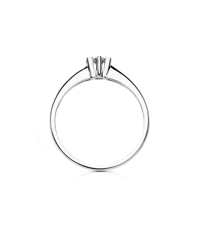 Anillo de compromiso Amalfi 0.15 quilates oro blanco. Sortija pedida oro 18 kilates.