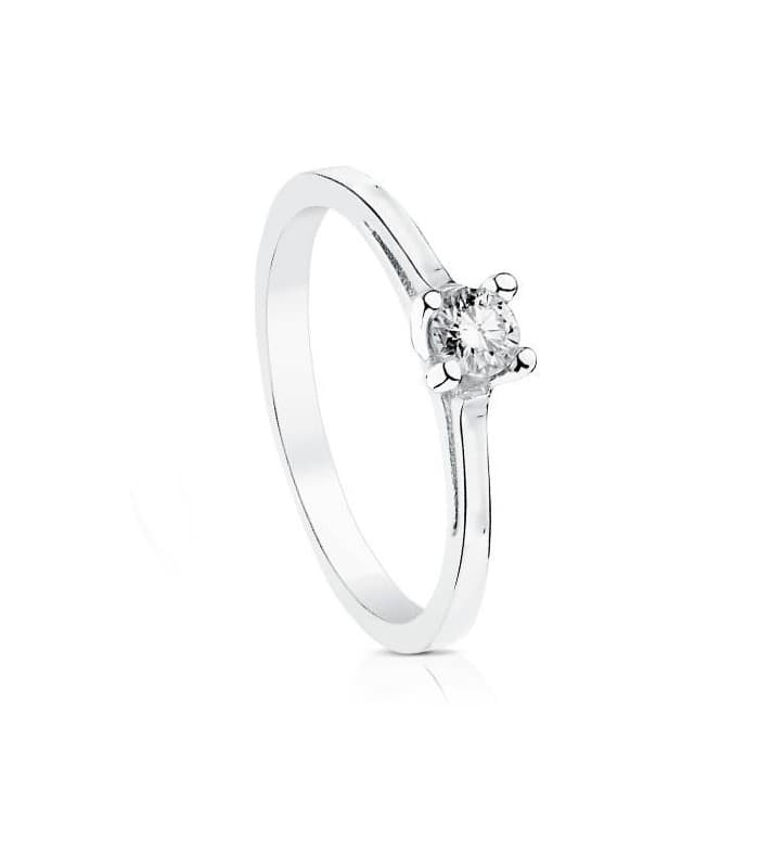 Solitario Diamante Provenzze 0.200ct Oro Bianco 18 Kt.