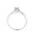 Anillo compromiso Provenzze oro blanco 18 kilates. Anillo con diamante 0.200 Qtes.