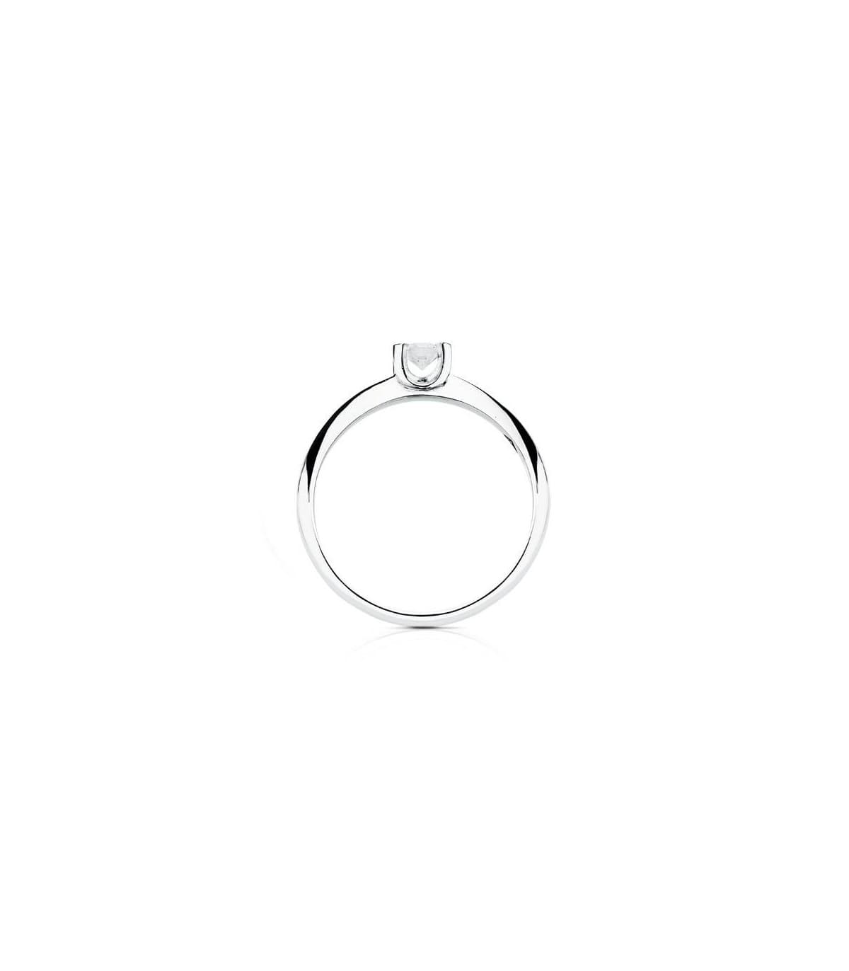Diamante solitario Veronessi 0.150 ct in oro bianco. Anello solitario con diamante.