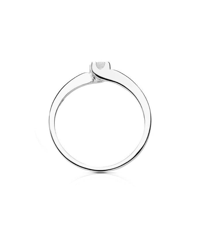 Bague solitaire Lorien 18 carats. 750/1000. Diamant solitaire 0.100 carat. Alda Joyeros.