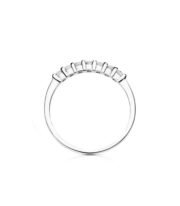 Bague de mariage Aisha en or blanc 18 carats. Bague avec diamants. Bijouterie en ligne Alda Joyeros.