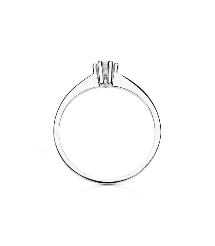 Solitario oro blanco Grattia. Anillo con diamante 0.10 quilates. Alta joyería, compra online.