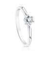 Diamant Ring Weißgold 750 Solitär 0.150ct Grattia