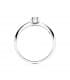Anillo de compromiso con diamante 0.100 Qtes. Solitario Veronessi oro blanco 18 kilates.