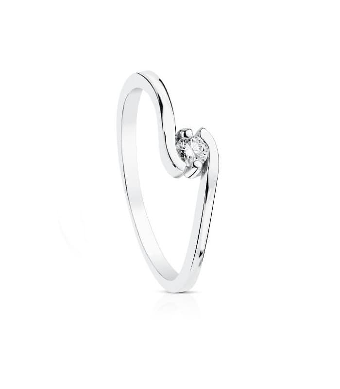 Solitaire Milanesse 0.100 Ct. 18 K
