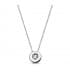 Colgante oro blanco Ataira 0,05 quilates. Gargantilla de oro para mujer con diamante. Colgante en oro 18 kilates.
