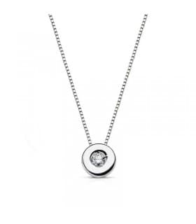 Collana punto luce Ataira con diamante 0.05 carati. Collana da donna. Collana in oro bianco 18 carati.