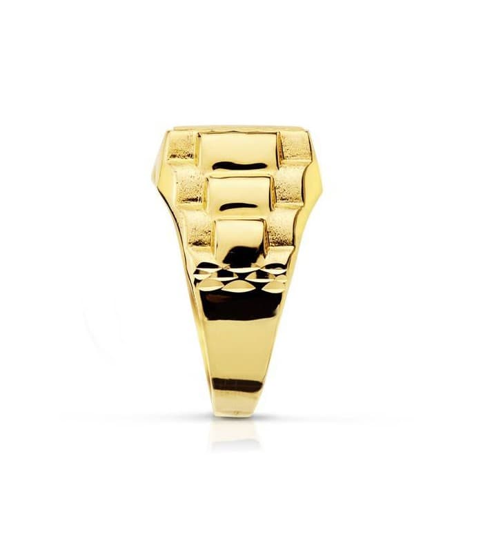 Alda Joyeros, joyería online | Sello caballero Evan 18 Ktes | anillos de oro hombre personalizados | comprar joyas on line