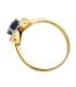 Halo Saphir Ring Gold 19404-ZA - Ring für Damen aus 750er Gelb- und Weißgold (18 Karat)