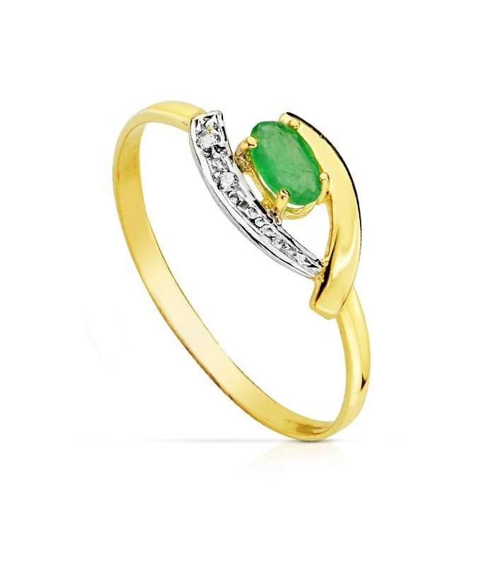 Anello Juliette Smeraldo Oro bianco e giallo 18kt