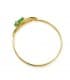 Smaragdring Gold für Damen, 750er/ 18K 19403-ES | Ring mit Edelstein und Zirkonia
