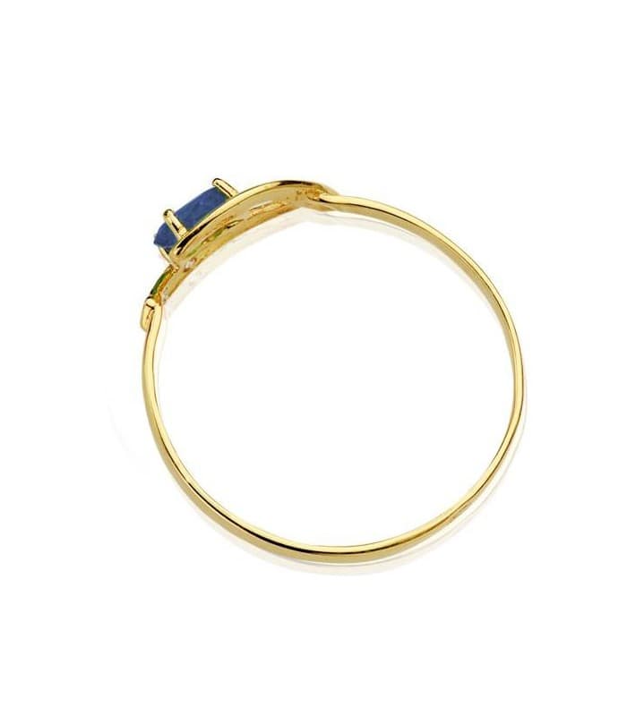 Sortija Zafiro Oro 18K. Anillos para mujer, anillos con piedras.